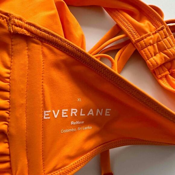NWT Everlane The String Bandeau Bikini Top Orange Size Medium - Picture 6 of 11